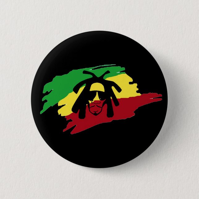 Macaron Rond 5 Cm Cori Reith Rasta reggae rasta (Devant)
