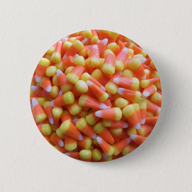 Macaron Rond 5 Cm Corne de bonbons d'Halloween (Devant)