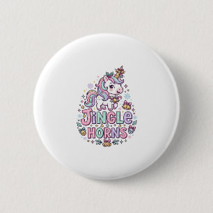 Macaron Rond 5 Cm Cornes de clochettes de licorne Vêtements charmant