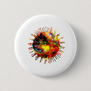 Macaron Rond 5 Cm Coronavirus