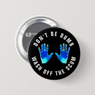 Macaron Rond 5 Cm Coronavirus à lave-mains amusant