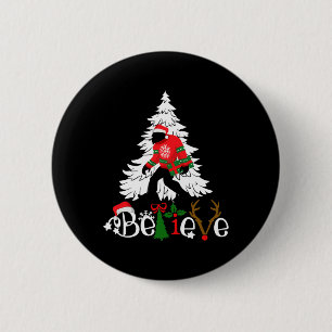 Macaron Rond 5 Cm Correspondance des pyjamas de Noël Famille Bigfoot