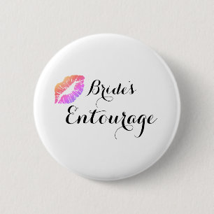 Macaron Rond 5 Cm Cortège de mariée calligraphie moderne