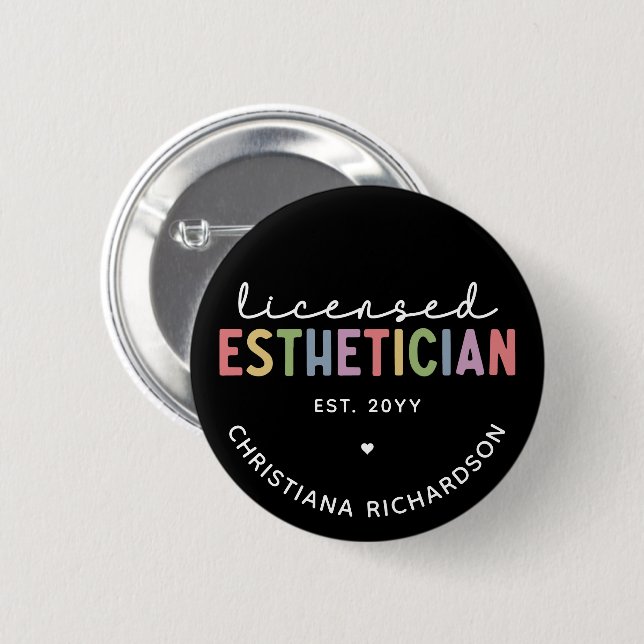 Macaron Rond 5 Cm Cosmetologue Esthétique Autorisé Sur Mesure (Devant & derrière)