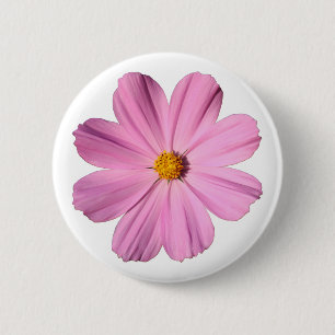 Macaron Rond 5 Cm Cosmos roses