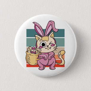 Macaron Rond 5 Cm Cosplayer Chat Pâques Costume d'oeuf lapin Panier