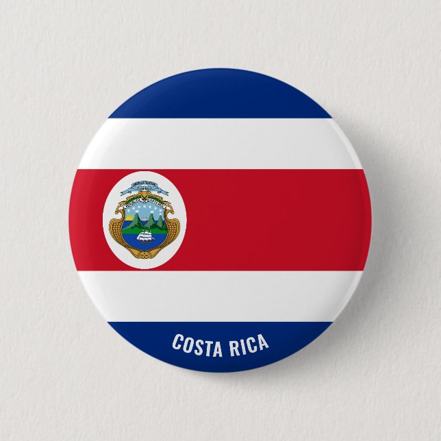 Macaron Rond 5 Cm Costa Rica Drapeau charmant patriotique (Devant)