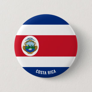 Macaron Rond 5 Cm Costa Rica Flag Charming Patriotic