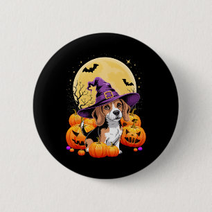 Macaron Rond 5 Cm Costume Citrouille Beagle Halloween Pour Hommes Fe