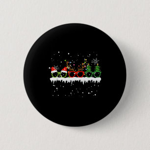 Macaron Rond 5 Cm Costume d'arbre de Noël d'optométriste Santa Opto