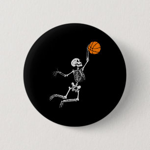 Macaron Rond 5 Cm Costume de basket-ball squelette pour hommes et ga