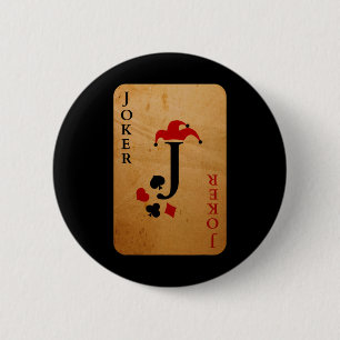 Macaron Rond 5 Cm Costume de carte Joker Halloween Deck de cartes