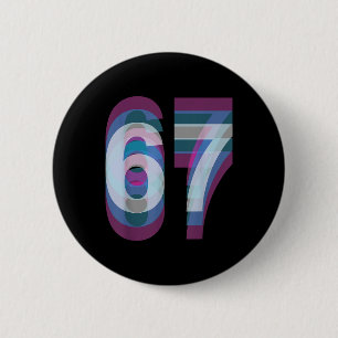 Macaron Rond 5 Cm Costume de Couple 67 Six Seven Mème Drôle