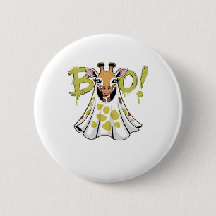Macaron Rond 5 Cm Costume de fantôme de girafe mignon avec BOO! T-Sh