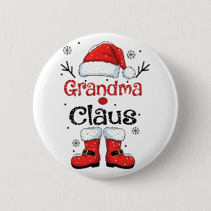 Macaron Rond 5 Cm Costume de grand-mère Noël Pyjama de famille assor