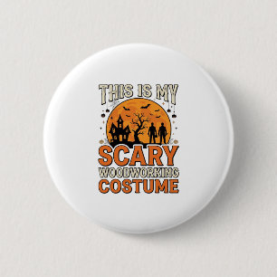 Macaron Rond 5 Cm Costume de menuiserie effrayant Halloween Design v