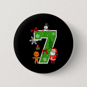 Macaron Rond 5 Cm Costume de Noël Homme Femme Mème Correspondant Num
