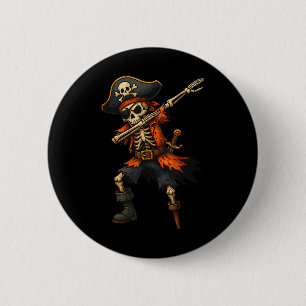 Macaron Rond 5 Cm Costume de pirate squelette Dabbing pour enfants H