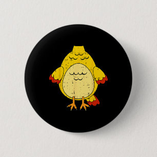 Macaron Rond 5 Cm Costume de poulet mignon animal facile Halloween c