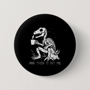 Macaron Rond 5 Cm Costume de squelette de dinosaure drôle Goth homme