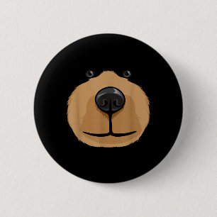 Macaron Rond 5 Cm Costume de tête de visage d'ours de dessin animé m