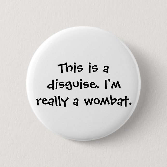Macaron Rond 5 Cm Costume de wombat (Devant)