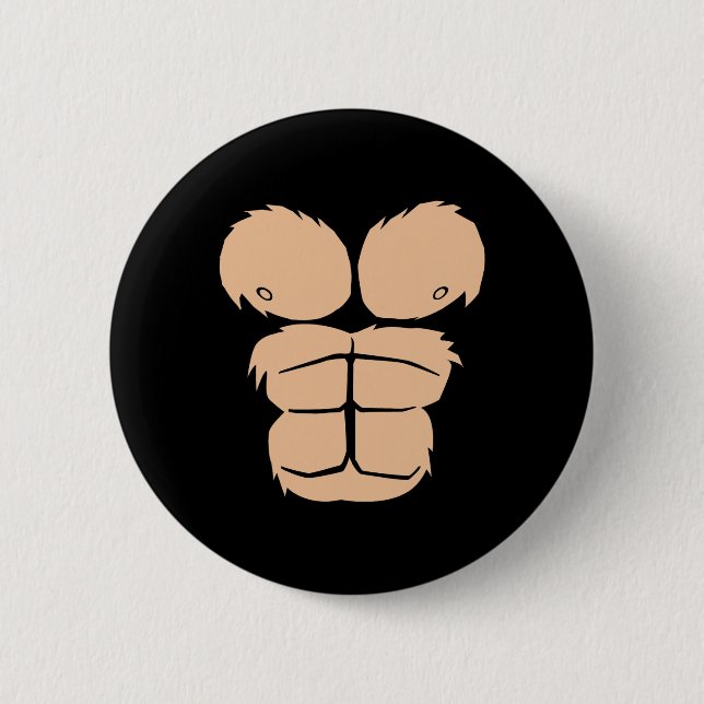 Macaron Rond 5 Cm Costume d'Halloween Amusant Singe Gorille Costume  (Devant)