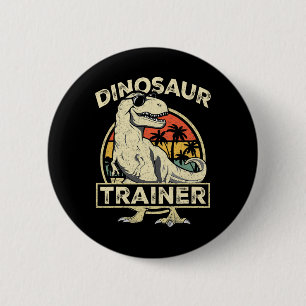 Macaron Rond 5 Cm Costume d'Halloween de dresseur de dinosaures Rétr