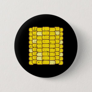 Macaron Rond 5 Cm Costume d'Halloween de maïs Amusants Foodie Farmer