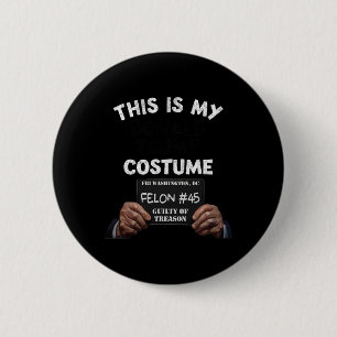Macaron Rond 5 Cm Costume d'Halloween Donald Trump en prison