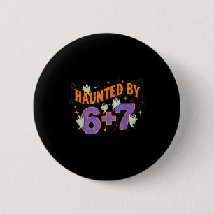 Macaron Rond 5 Cm Costume d'Halloween du mème 67 hanté par 6-7