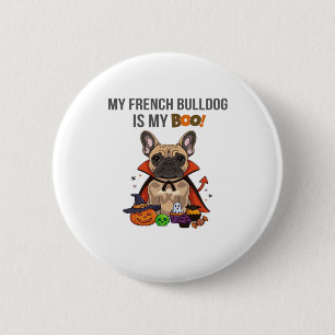 Macaron Rond 5 Cm Costume d'Halloween pour chien français Mon Bulldo