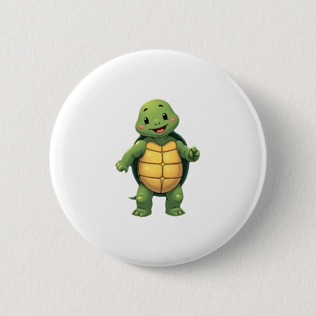 Macaron Rond 5 Cm Costume d'Halloween tortue cool sans tête _ Funny  (Devant)