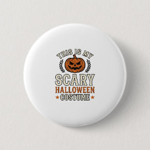 Macaron Rond 5 Cm Costume Halloween effrayant Chemise Vintage Citrou