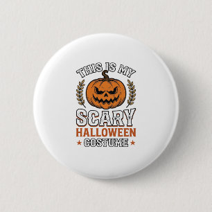 Macaron Rond 5 Cm Costume Halloween effrayant Citrouille Dessin Vect