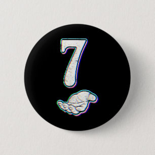 Macaron Rond 5 Cm Costume Halloween Homme Femme Numéro 7 Corresponda