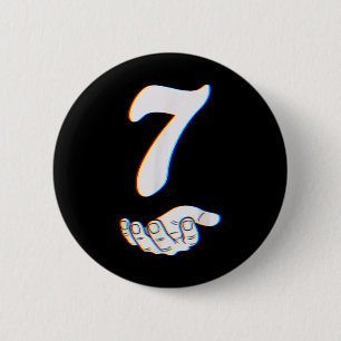 Macaron Rond 5 Cm Costume Halloween Hommes Femme Numéro 7 Correspond