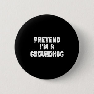Macaron Rond 5 Cm Costume Halloween Je Suis Une Marmotte Paresseuse