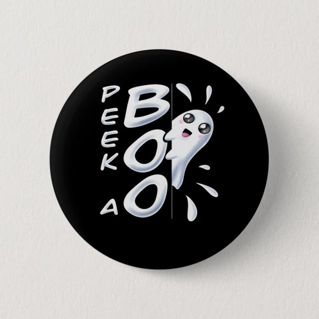 Macaron Rond 5 Cm Costume Halloween Peekabo Halloween (Devant)
