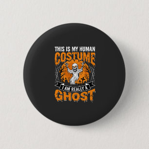 Macaron Rond 5 Cm Costume Humain Halloween Graphique Fantôme Squelet