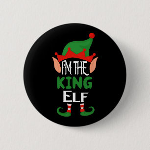 Macaron Rond 5 Cm Costume King Elf Funny Matching Family Group Chris