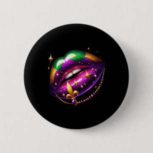Macaron Rond 5 Cm Costume Mardi Gras Hommes Femmes Mardi Gras Lip