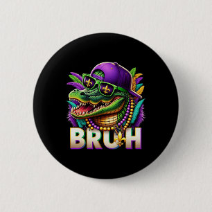 Macaron Rond 5 Cm Costume Mardigator Alligator Bruh Mardi Gras Adole