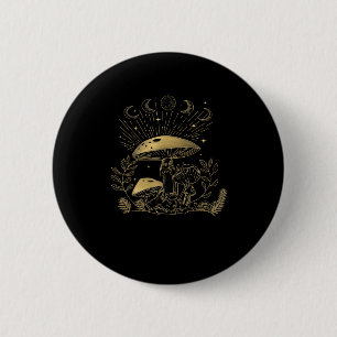 Macaron Rond 5 Cm Cottagecore Champignons Fungi Goblincore Esthétiqu
