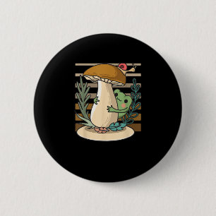 Macaron Rond 5 Cm Cottagecore Forêt de Champignons Crapaud Goblincor