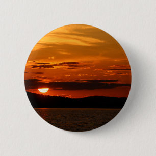 Macaron Rond 5 Cm Coucher de soleil rouge