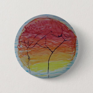 Macaron Rond 5 Cm coucher de soleil sur votre chemise.