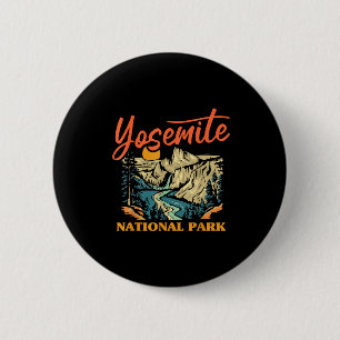 Macaron Rond 5 Cm Coucher de soleil vintage dans le parc national de