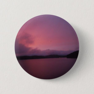 Macaron Rond 5 Cm Coucher de soleil violet sur le lac Arrowhead