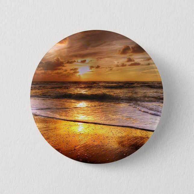 Macaron Rond 5 Cm Coucher du soleil (Devant)